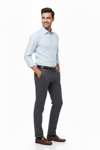 Erkek Kışlık Kanvas Pantolon BGL-ST03958 FÜME - 54
