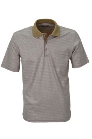 Erkek Polo Yaka Jakarlı Cepli Tişört 7720 BGL-ST03831