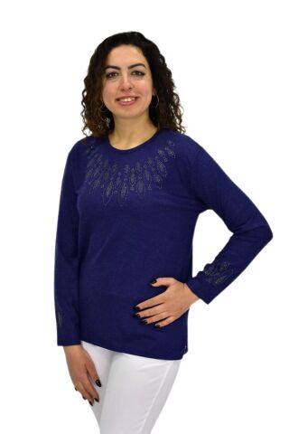 Kadın Yumoş  Bluz BGL-ST04141 MÜRDÜM - L