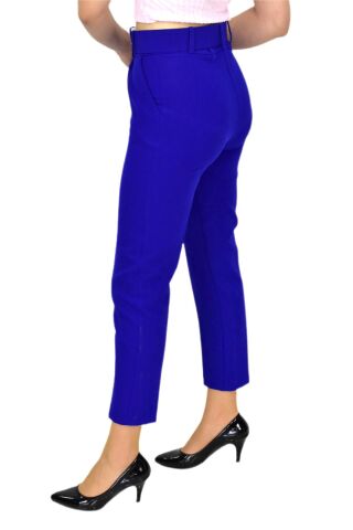 Kadın Kemerli Bilek Pantolon BGL-ST03690 SAKS MAVİ - 40